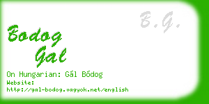 bodog gal business card